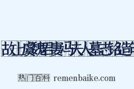 故上虞魏君妻冯夫人墓志铭造句是什么意思的图片